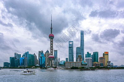 璀璨明珠 上海城市全景夜景的云端魅力